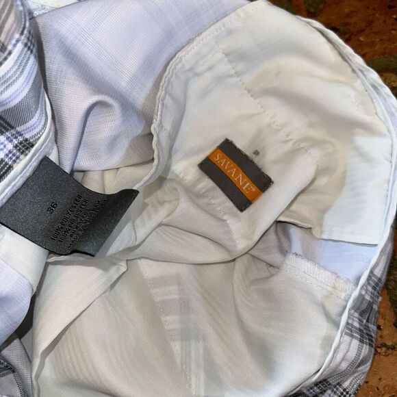 Savane Plaid Flat Front Shorts - Picture 8 of 9